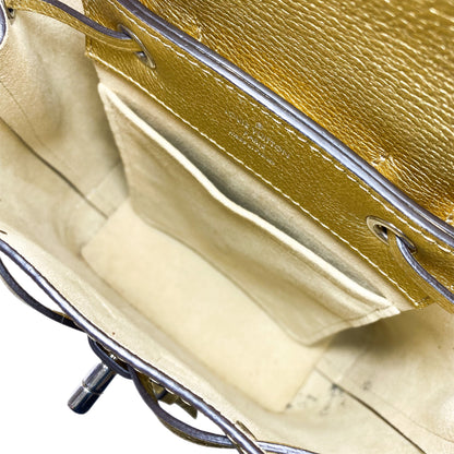 Louis Vuitton Metallic Gold Lockme Mini Backpack