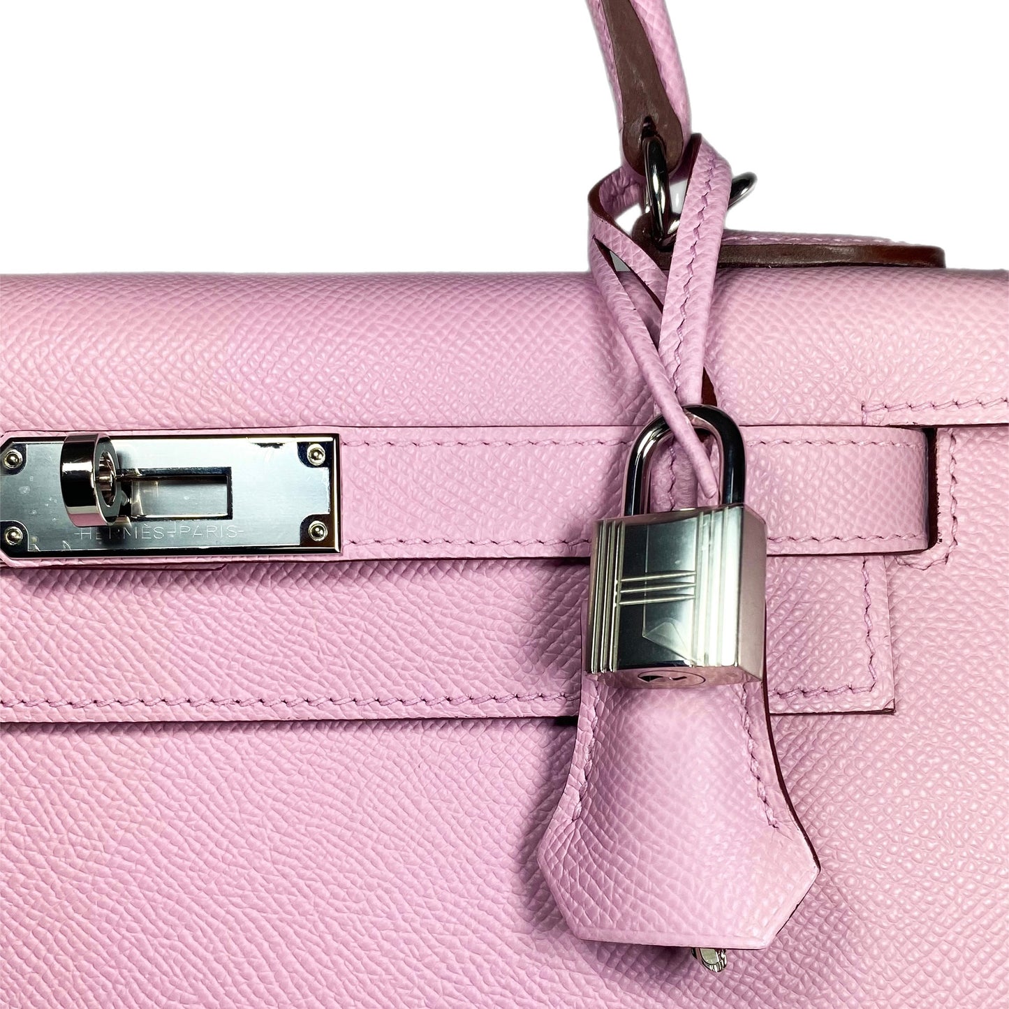 Hermes Kelly Sellier 28 Mauve Sylvestre Epsom Palladium Hardware