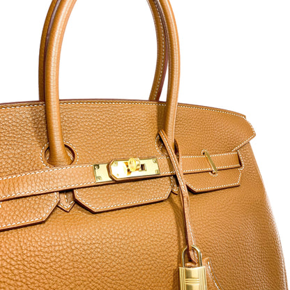 Hermes Birkin 35 Gold Togo Gold Hardware