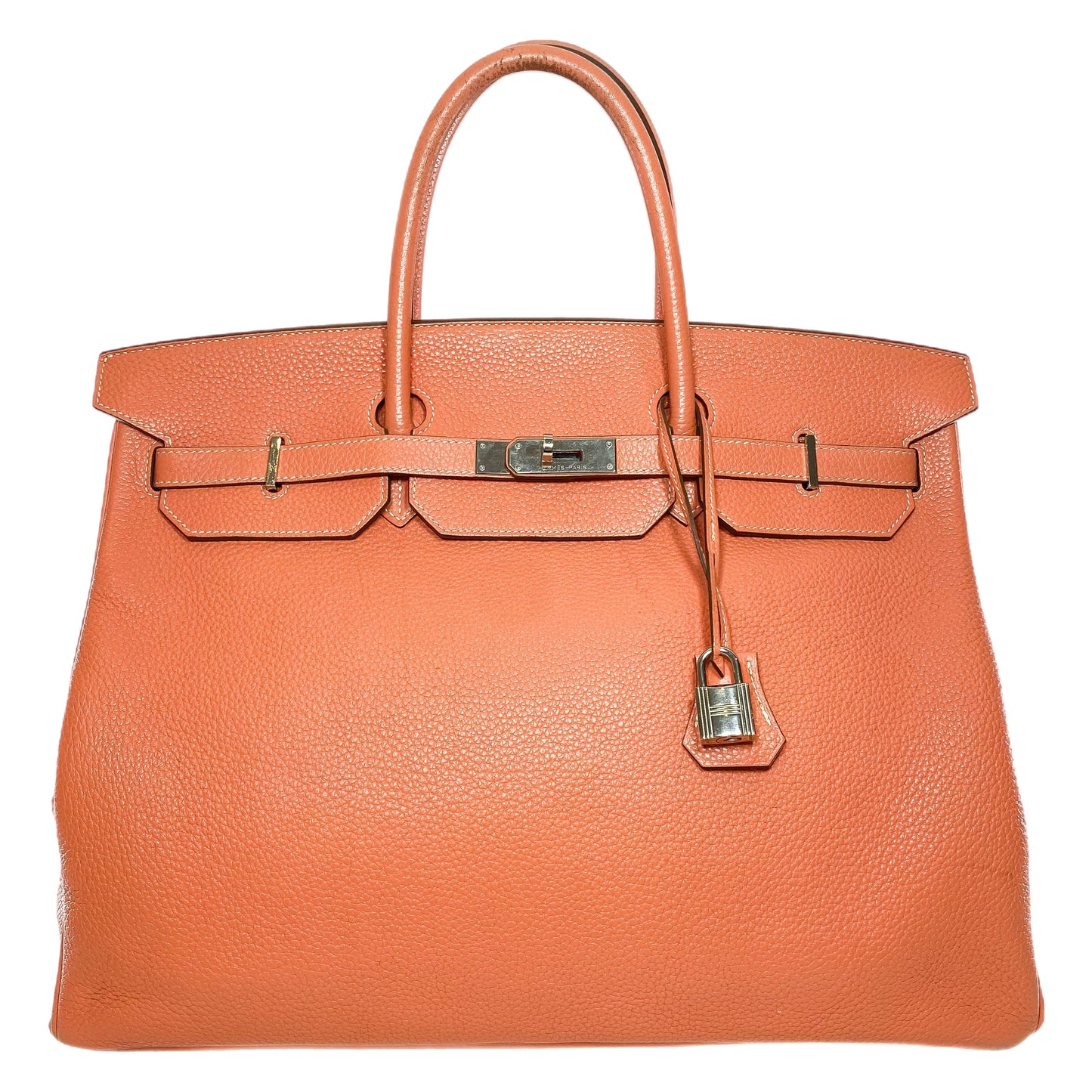 Hermes Birkin 40 Crevette Clemence Palladium Hardware