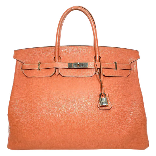 Hermes Birkin 40 Crevette Clemence Palladium Hardware