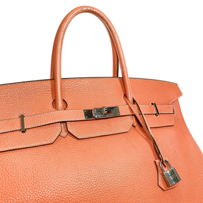 Hermes Birkin 40 Crevette Clemence Palladium Hardware