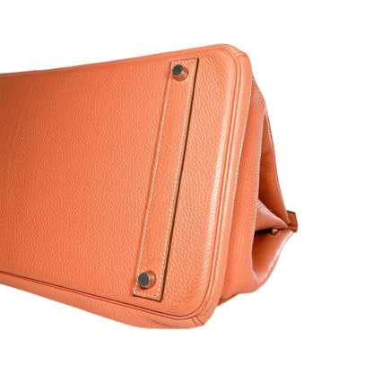 Hermes Birkin 40 Crevette Clemence Palladium Hardware