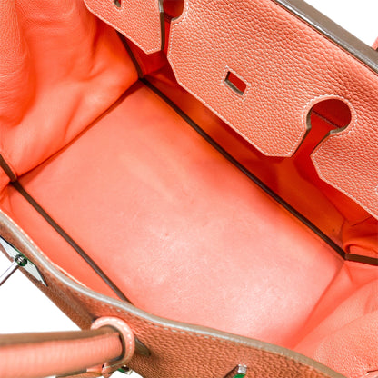 Hermes Birkin 40 Crevette Clemence Palladium Hardware