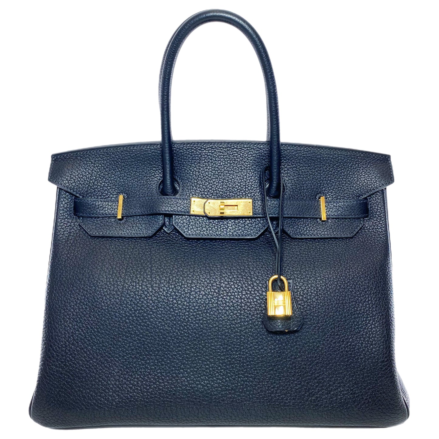 Hermes Birkin 35 Bleu Nuit Togo Gold Hardware