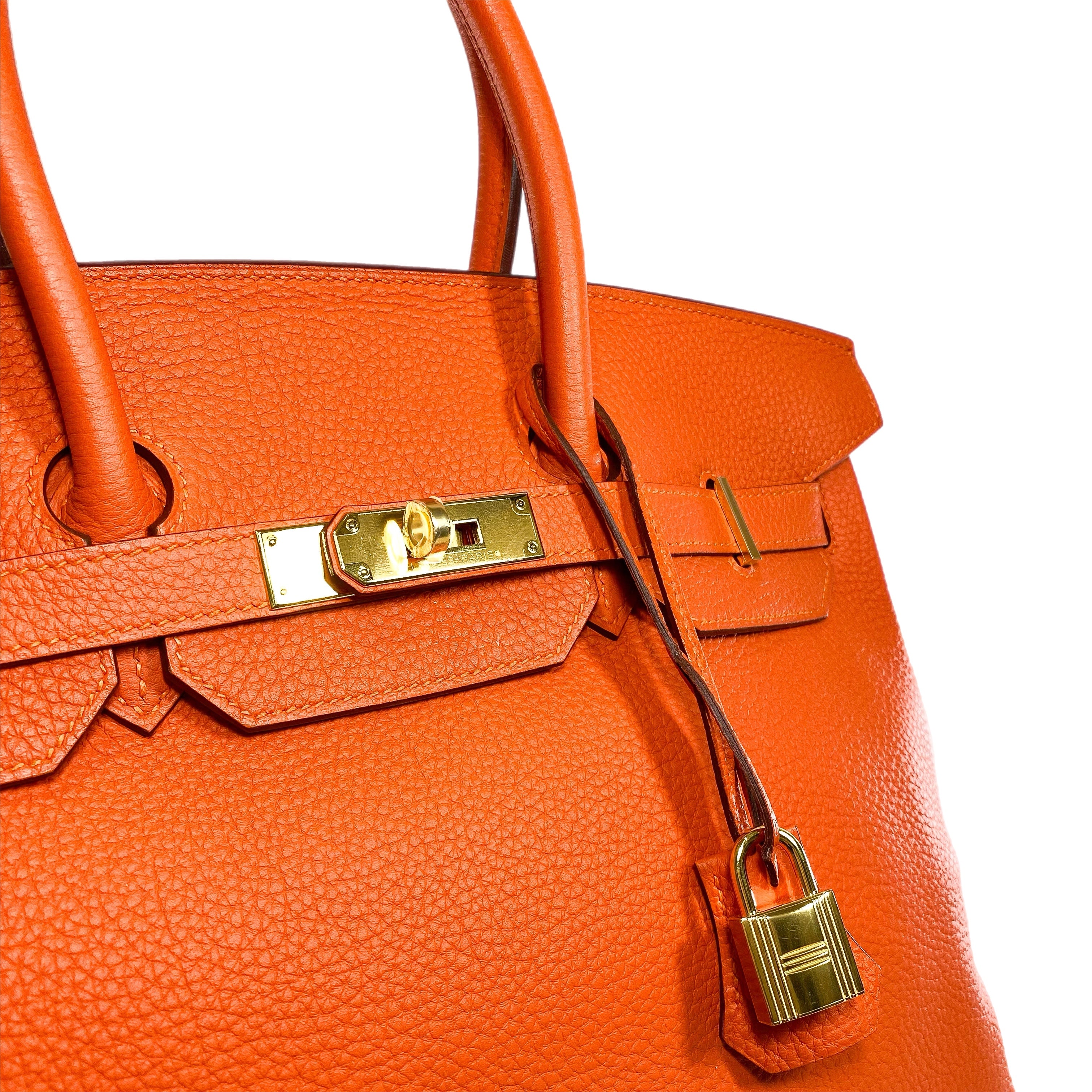 Hermes Birkin 35 Feu Togo Gold Hardware