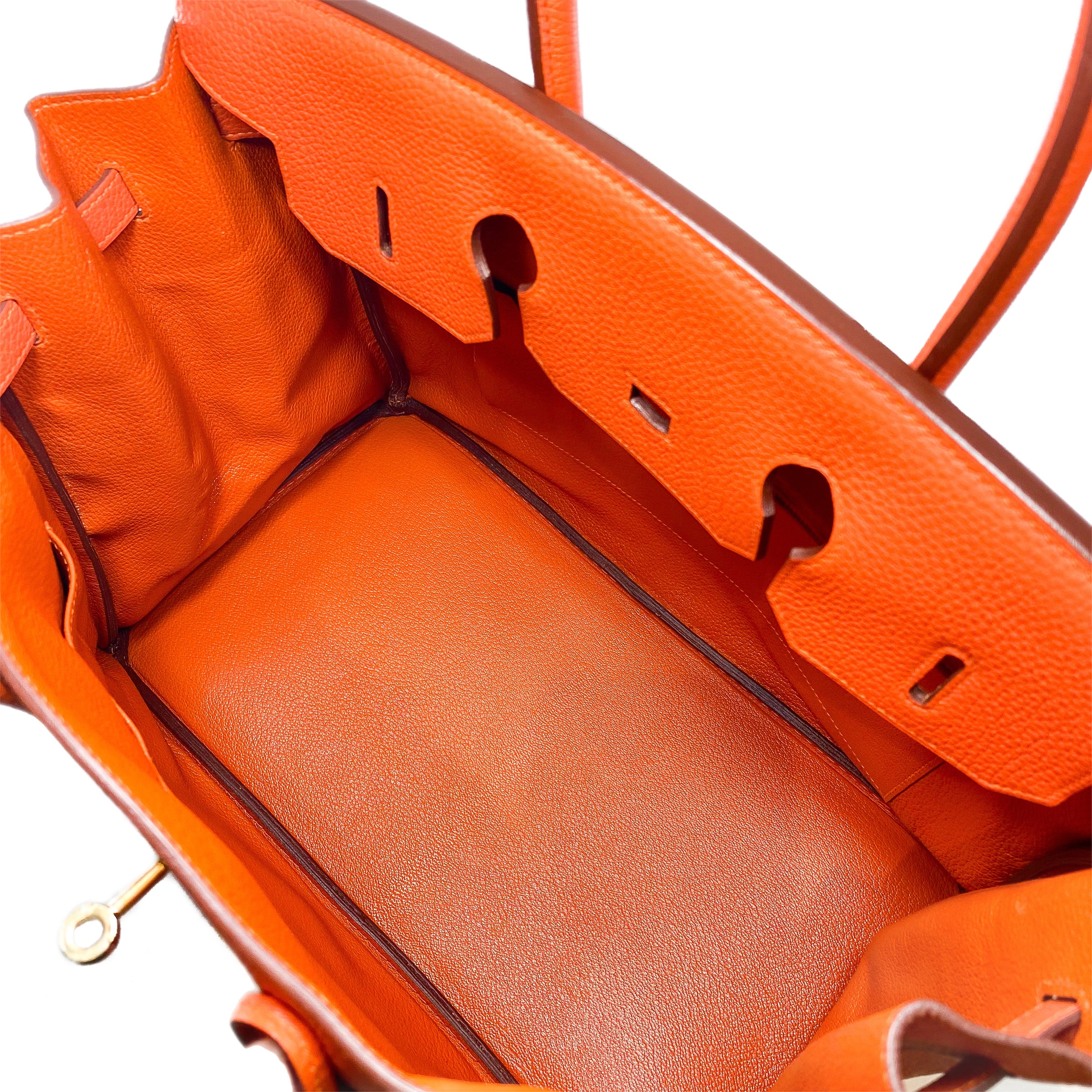 Hermes Birkin 35 Feu Togo Gold Hardware