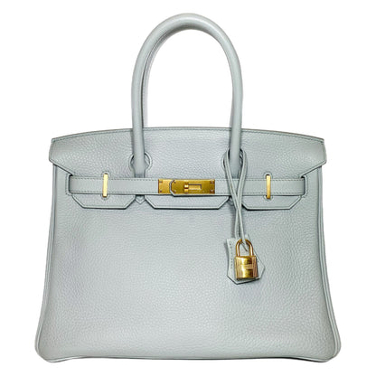 Hermes Birkin 30 Bleu Pale Togo Gold Hardware