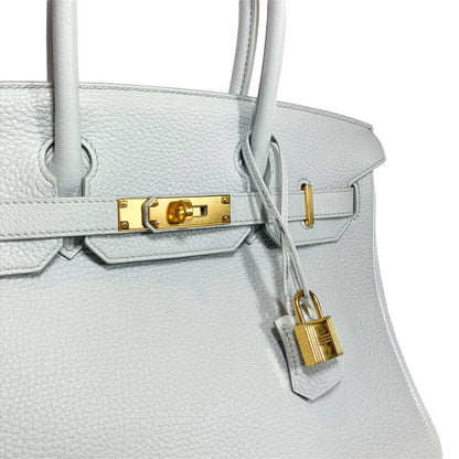 Hermes Birkin 30 Bleu Pale Togo Gold Hardware