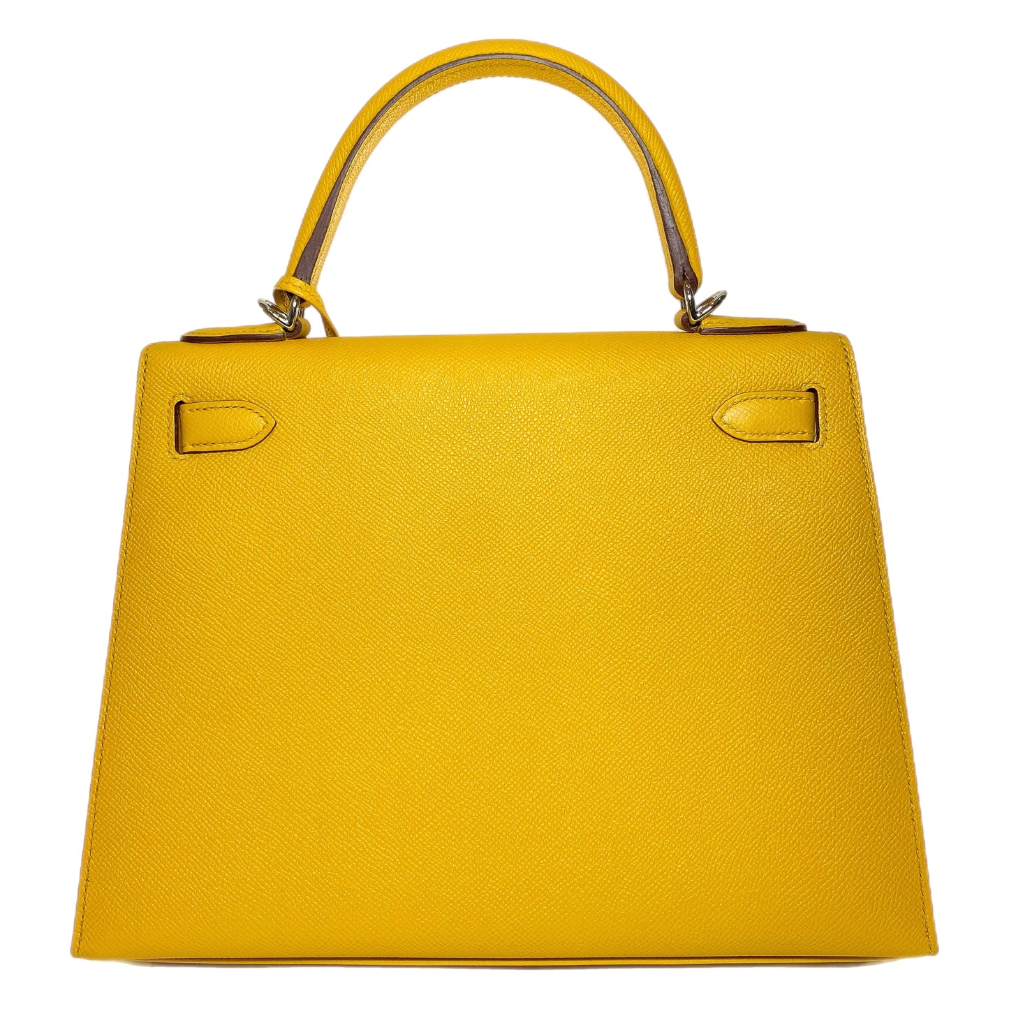 Hermes Kelly 28 Jaune de Ambre Epsom Palladium Hardware