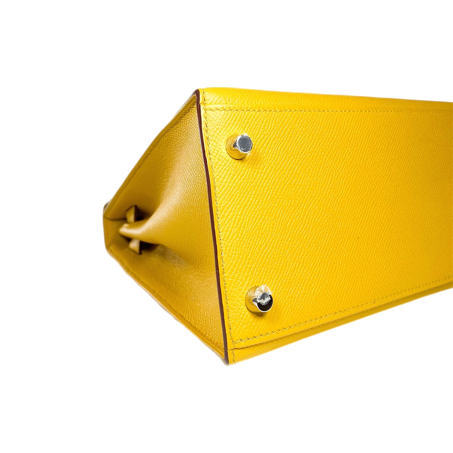 Hermes Kelly 28 Jaune de Ambre Epsom Palladium Hardware
