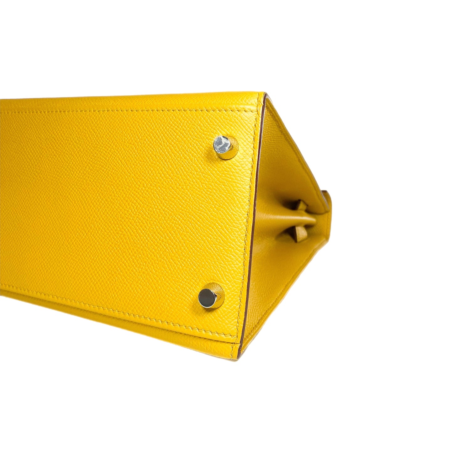 Hermes Kelly 28 Jaune de Ambre Epsom Palladium Hardware