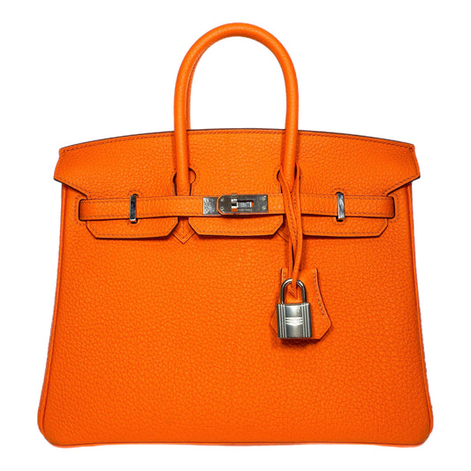 Hermes Birkin 25 Orange Minium Togo Palladium Hardware
