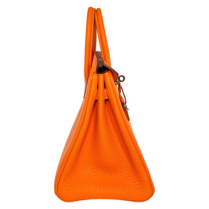 Hermes Birkin 25 Orange Minium Togo Palladium Hardware
