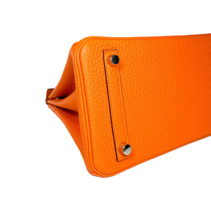 Hermes Birkin 25 Orange Minium Togo Palladium Hardware