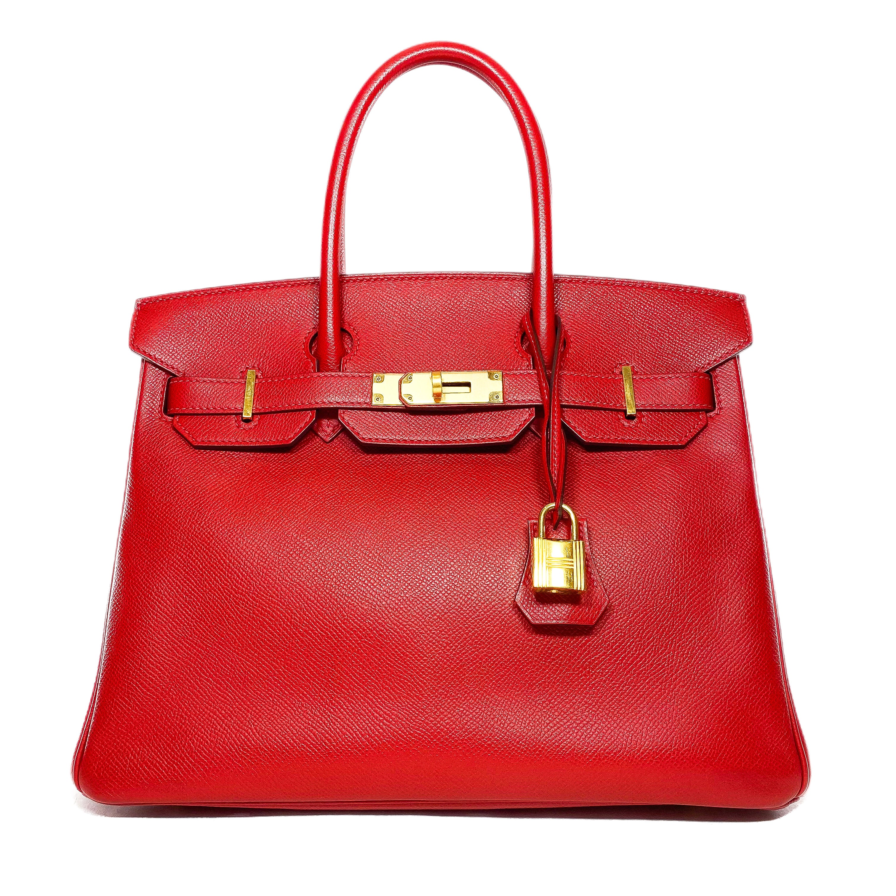 Hermes Birkin 30 Rouge Casaque Epsom Gold Hardware