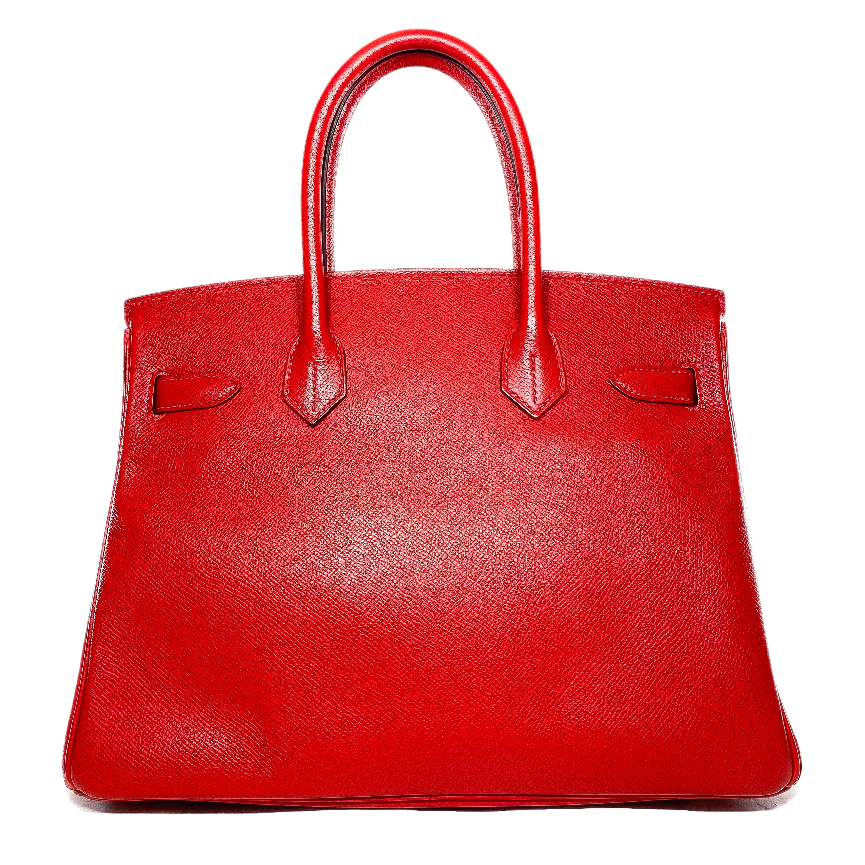 Hermes Birkin 30 Rouge Casaque Epsom Gold Hardware