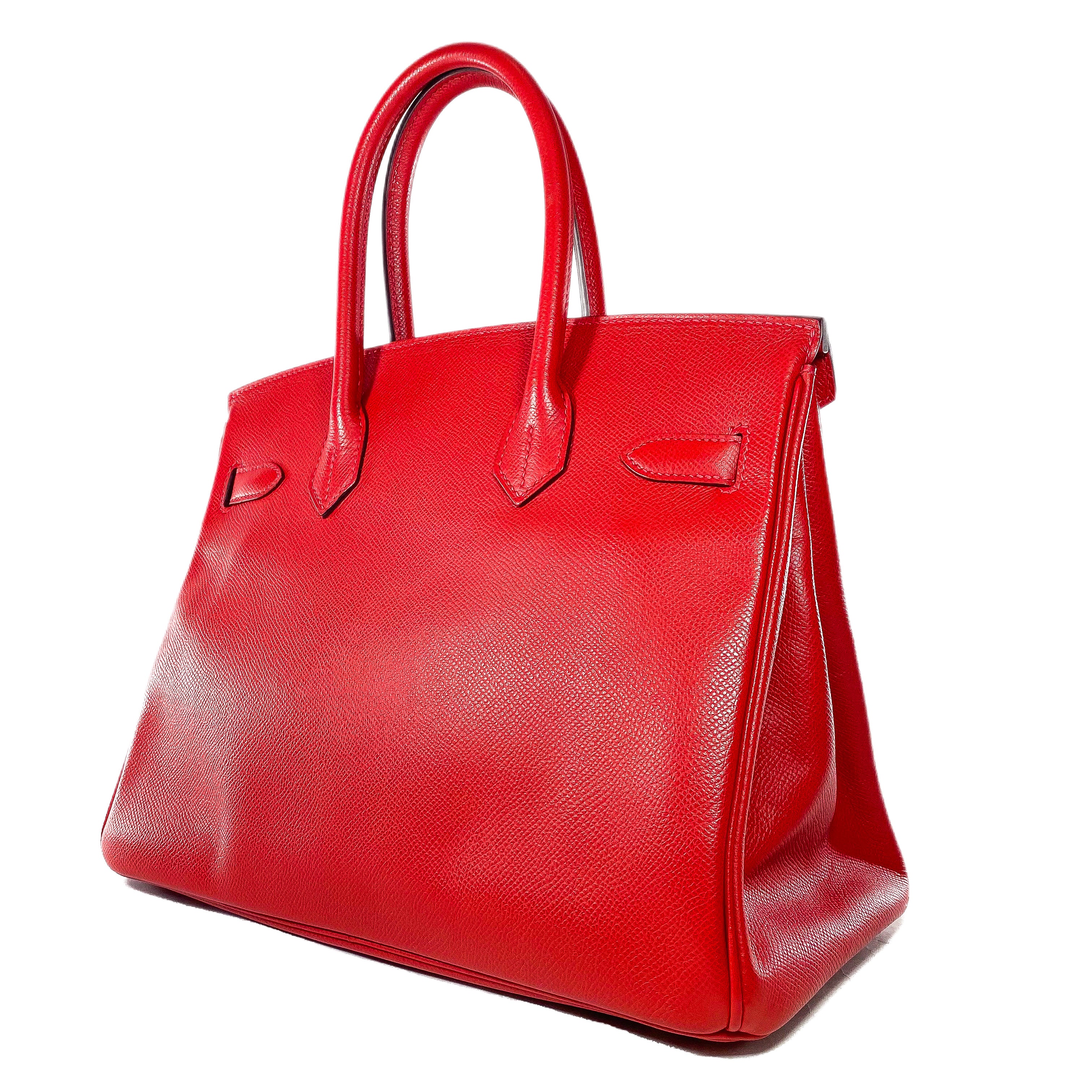 Hermes Birkin 30 Rouge Casaque Epsom Gold Hardware