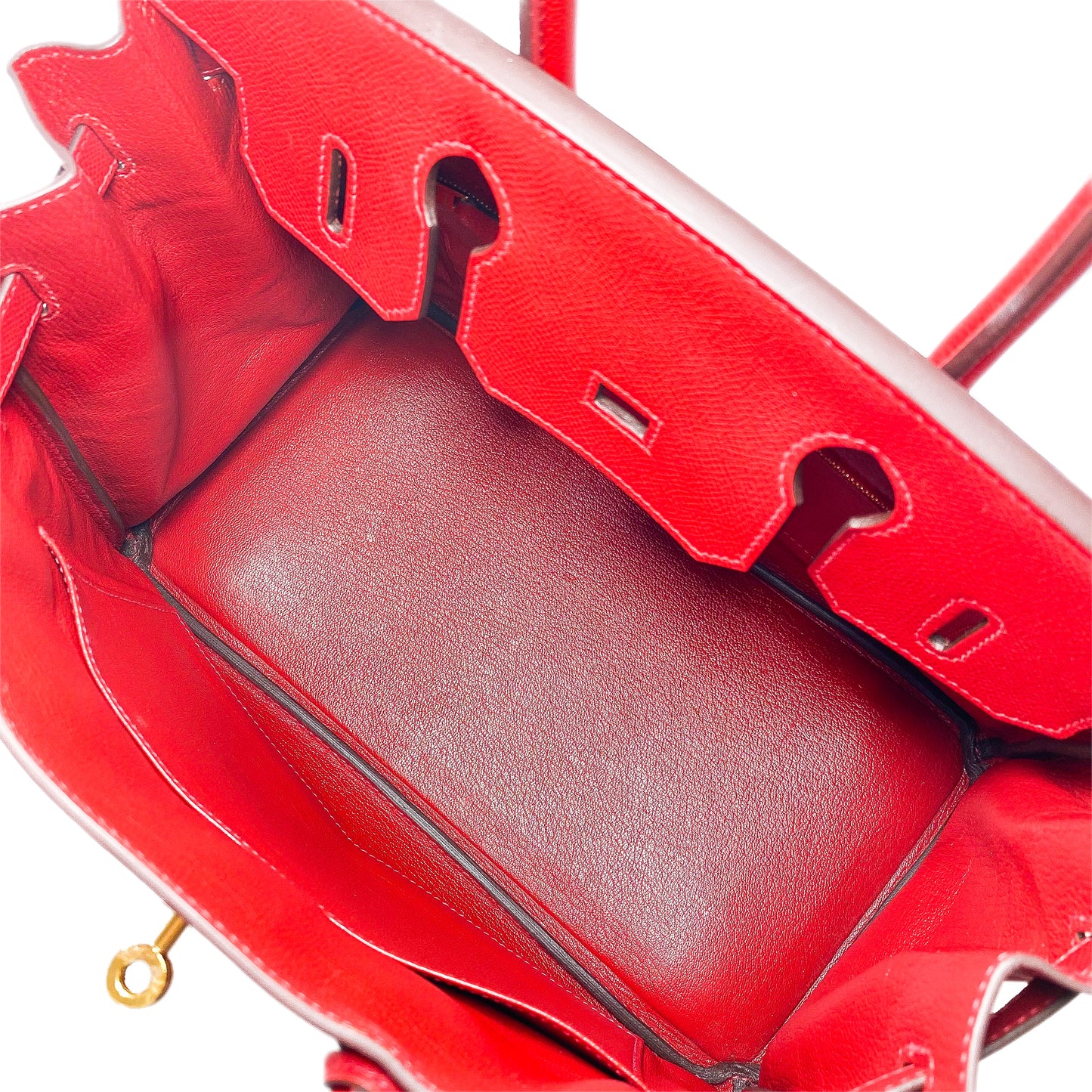 Hermes Birkin 30 Rouge Casaque Epsom Gold Hardware