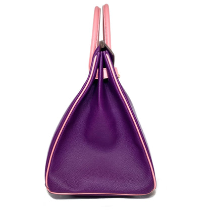 Hermes Birkin 35 Anemone Rose Confetti Epsom Gold Hardware