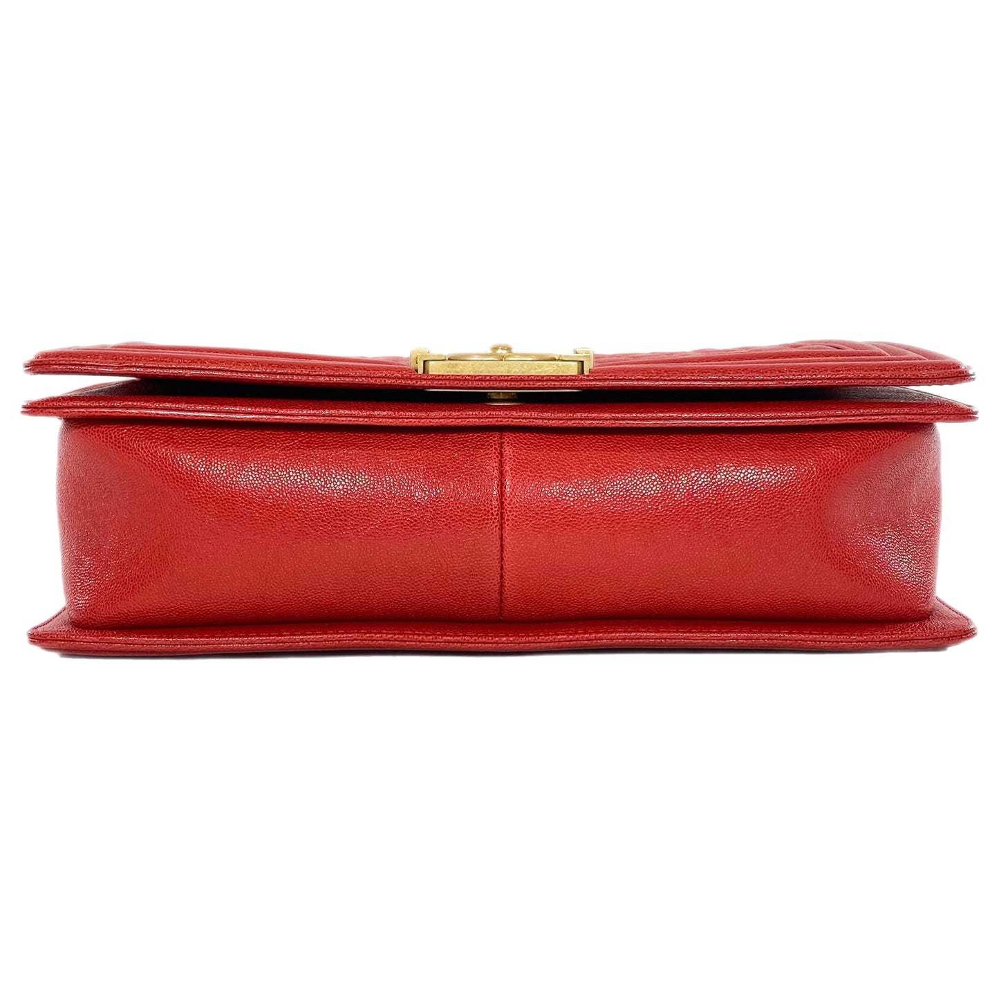 Chanel Red Caviar New Medium Boy Bag