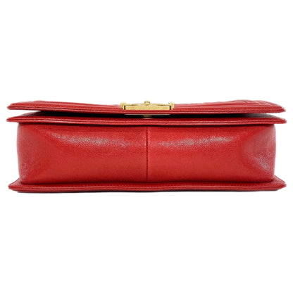 Chanel Red Caviar New Medium Boy Bag
