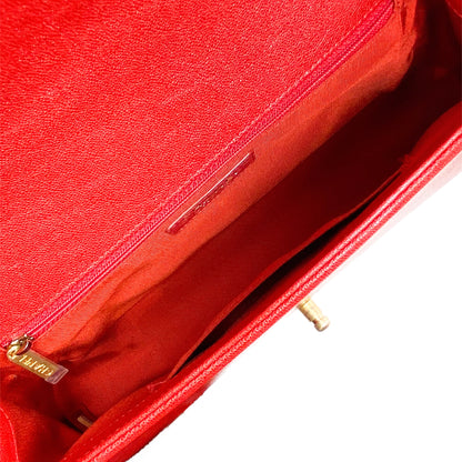 Chanel Red Caviar New Medium Boy Bag