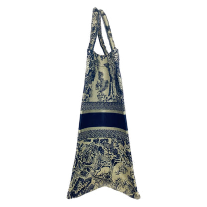 Dior Navy Beige Toile de Jouy Book Tote