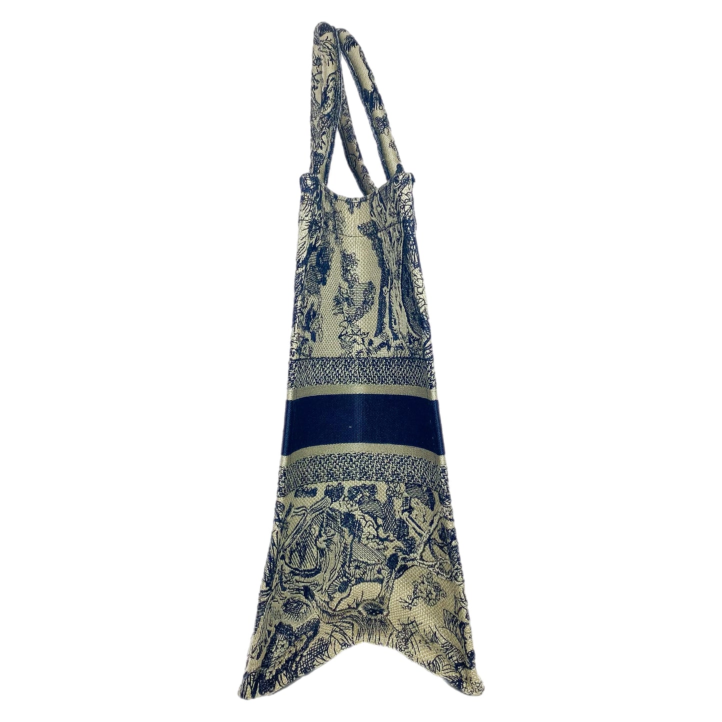 Dior Navy Beige Toile de Jouy Book Tote