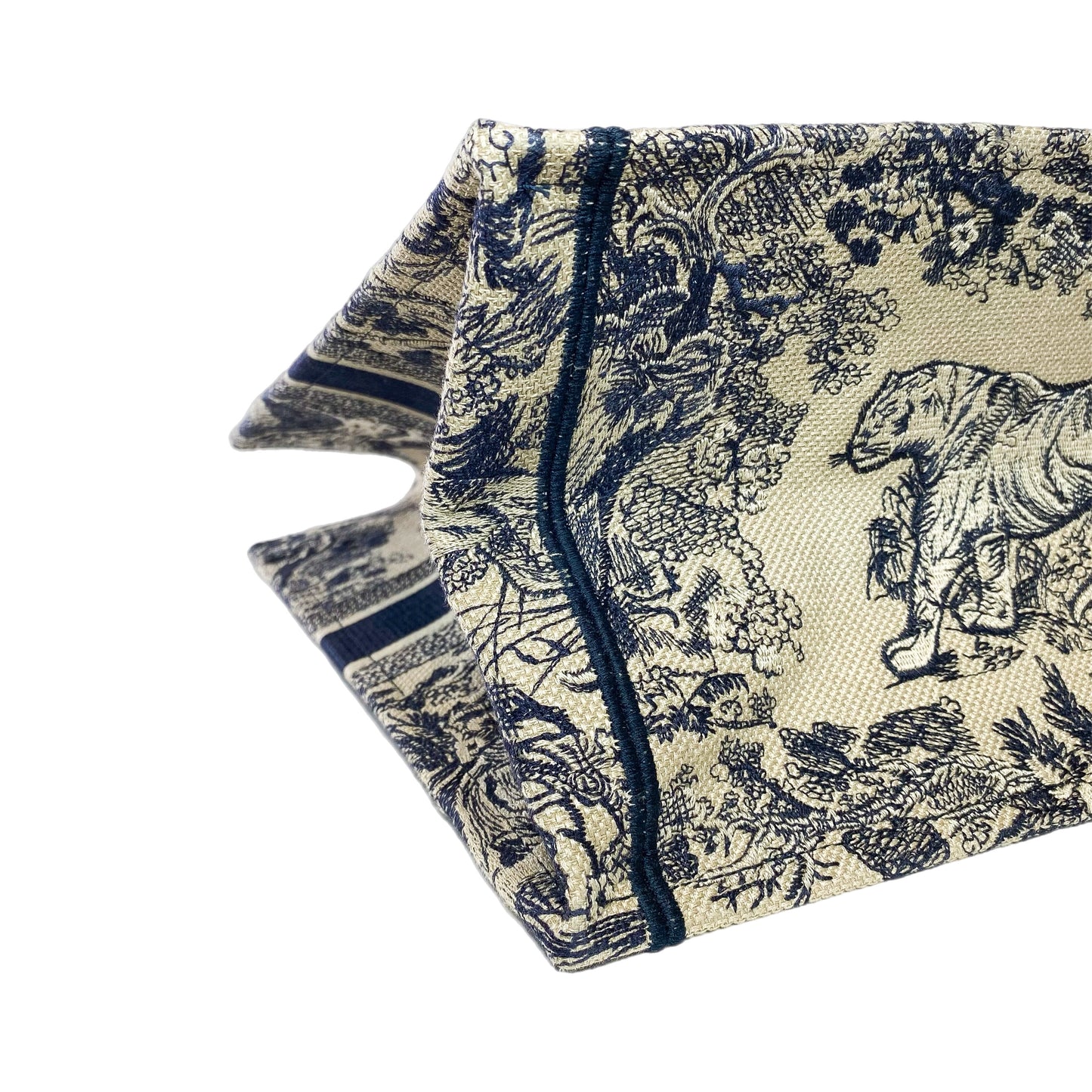 Dior Navy Beige Toile de Jouy Book Tote