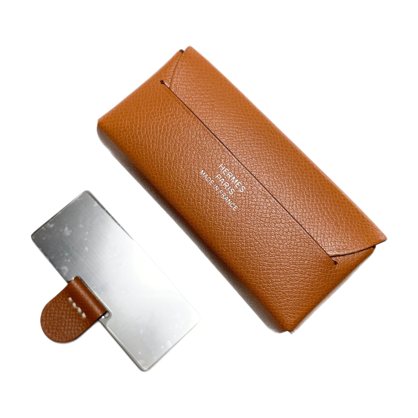 Hermes Gold Lipstick Case with Mirror