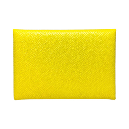 Hermes Jaune de Naples Calvi Duo Card Case