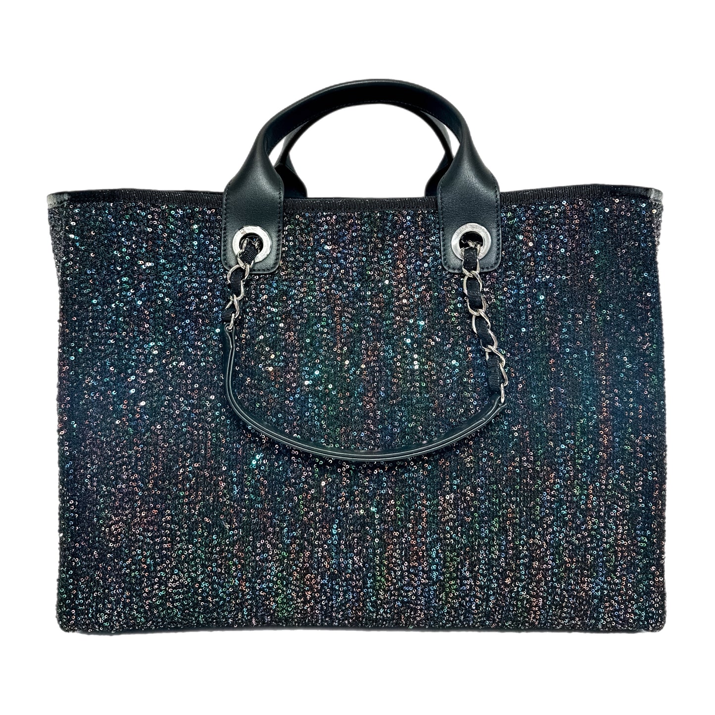 Chanel Black Viscose Sequins Deauville