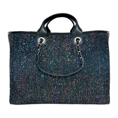 Chanel Black Viscose Sequins Deauville