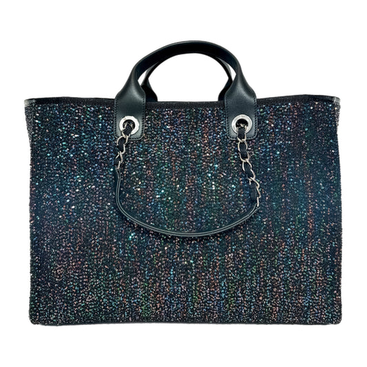 Chanel Black Viscose Sequins Deauville