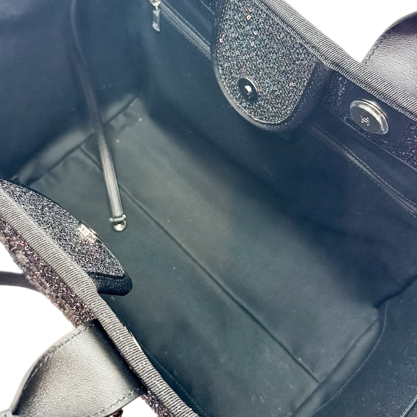 Chanel Black Viscose Sequins Deauville