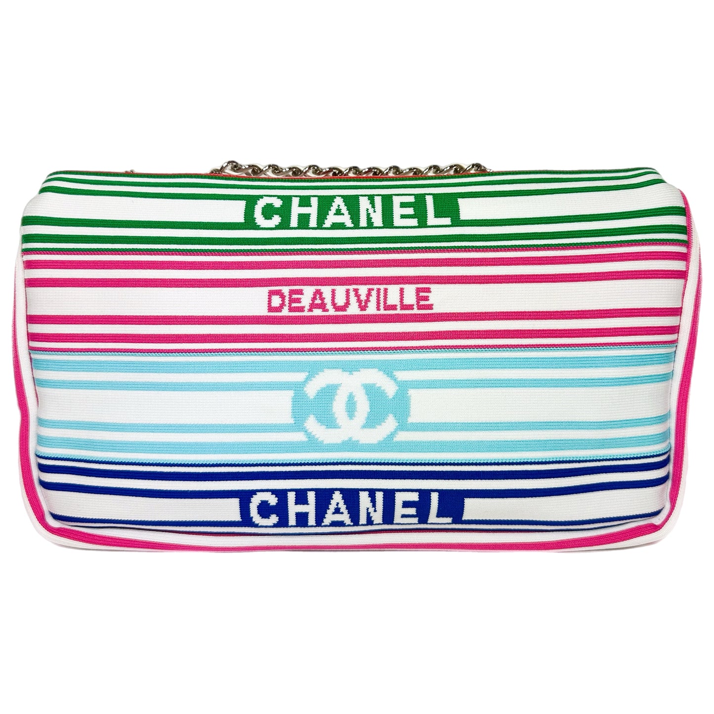 Chanel White Multicolor Venise Biarritz Flap Bag