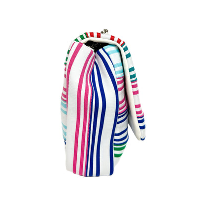 Chanel White Multicolor Venise Biarritz Flap Bag