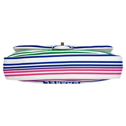 Chanel White Multicolor Venise Biarritz Flap Bag