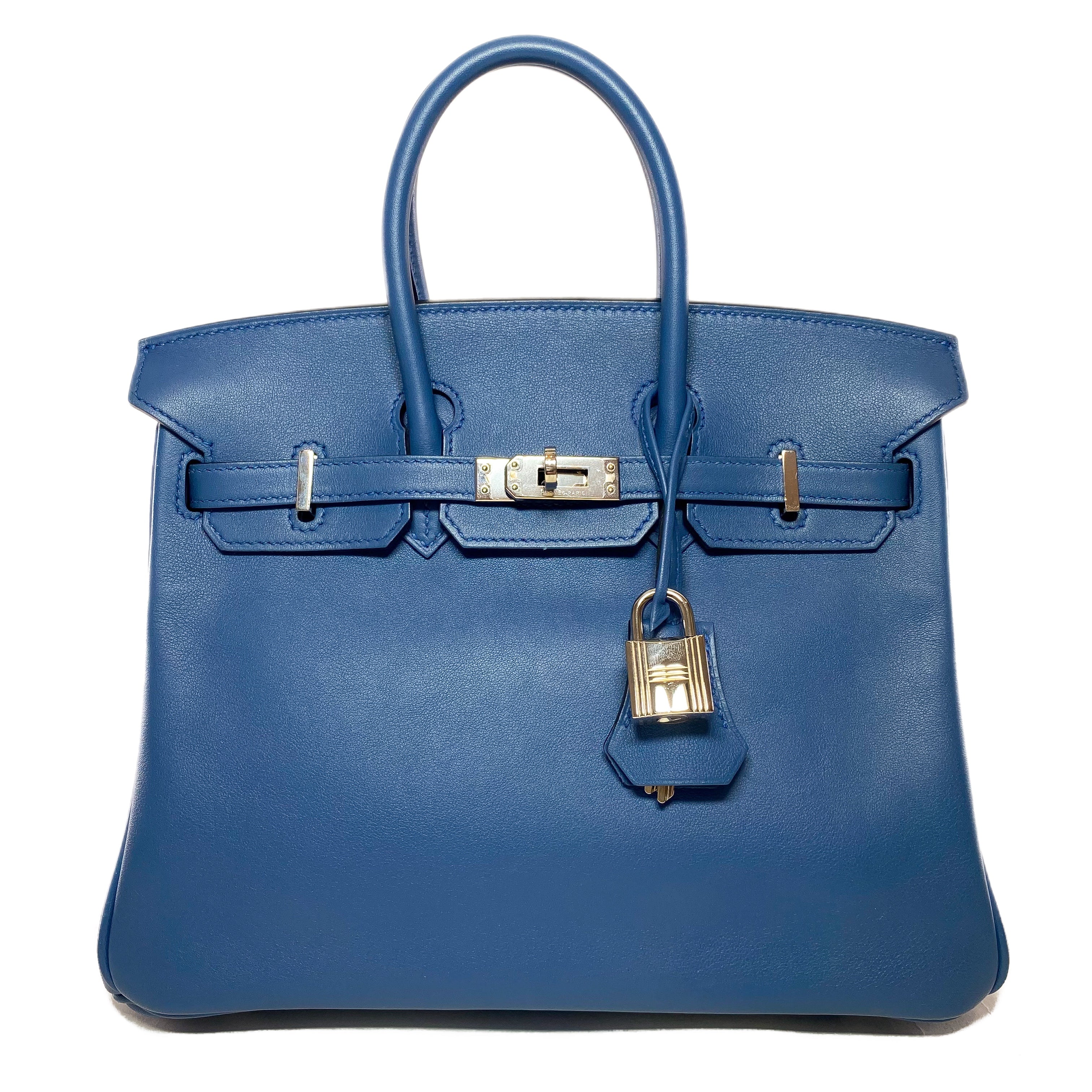 Hermes Birkin 25 Blue Brighton Swift Palladium Hardware