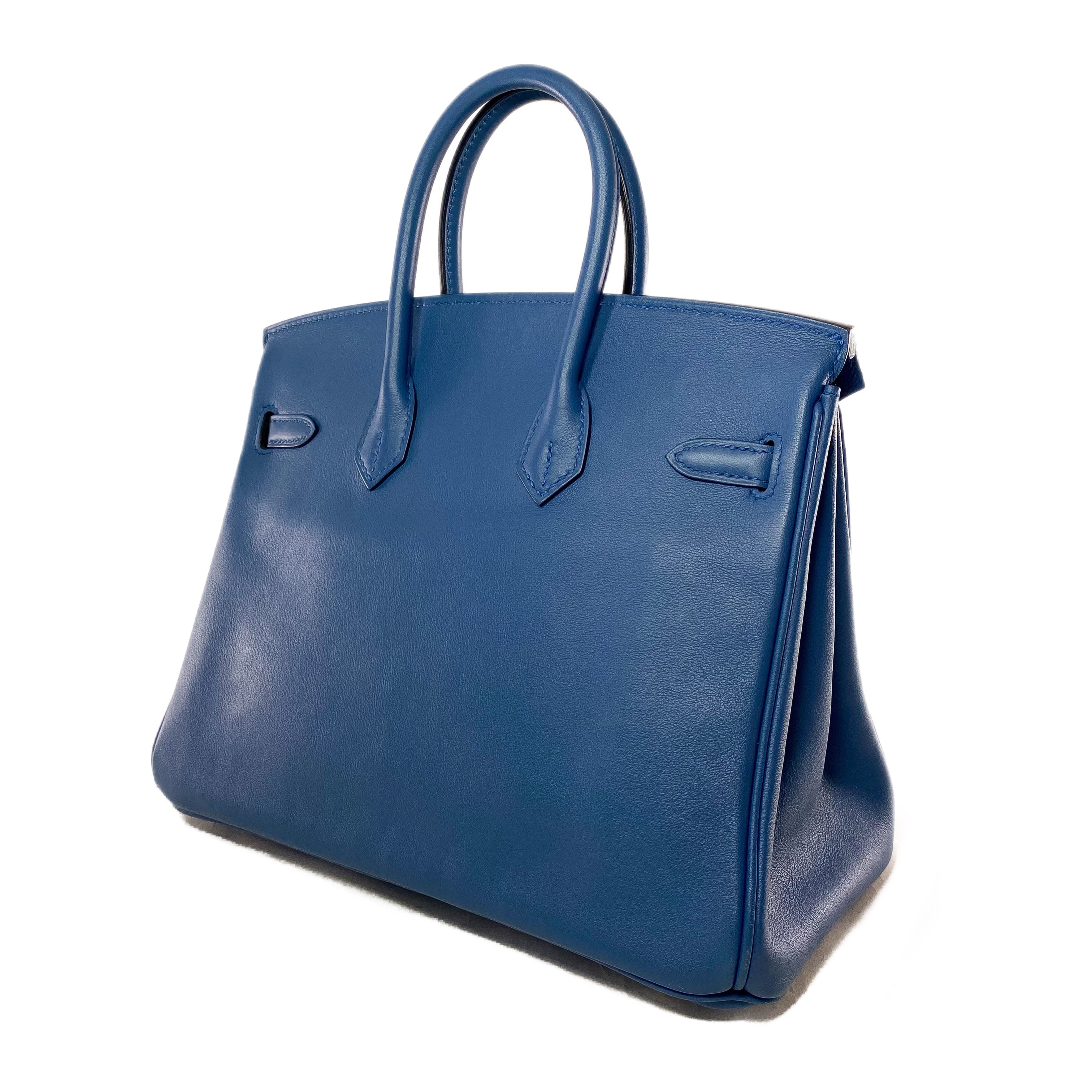 Hermes Birkin 25 Blue Brighton Swift Palladium Hardware