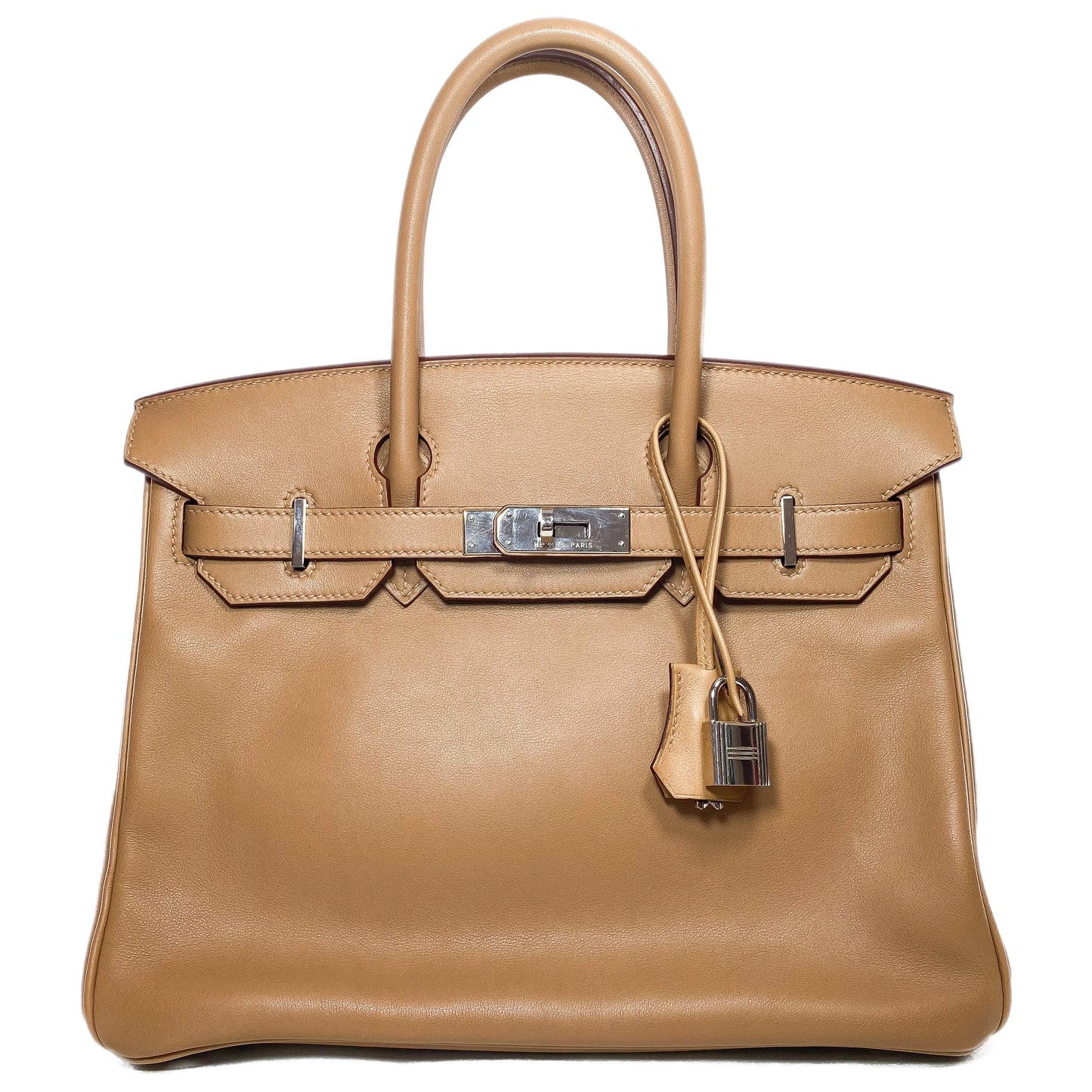 Hermes Birkin 30 Biscuit Swift Palladium Hardware
