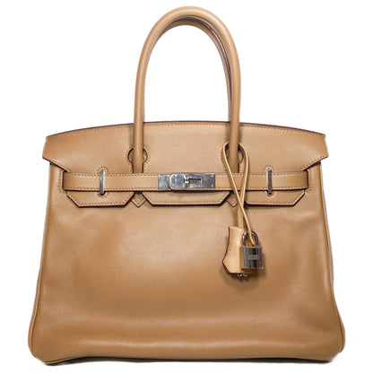 Hermes Birkin 30 Biscuit Swift Palladium Hardware