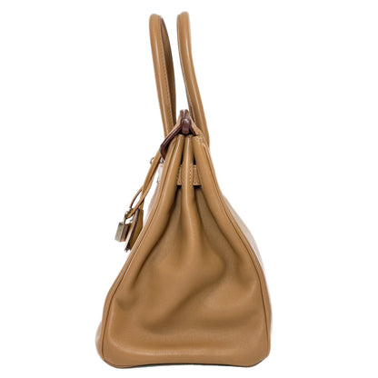 Hermes Birkin 30 Biscuit Swift Palladium Hardware