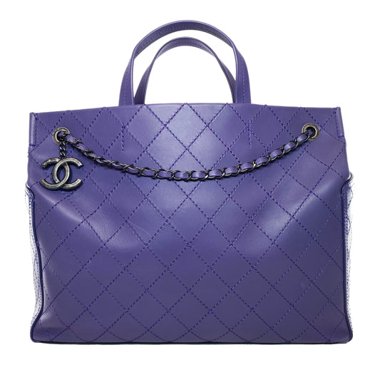 Chanel Purple CC Pocket Tote