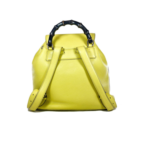 Gucci Yellow Bamboo Tassel Backpack