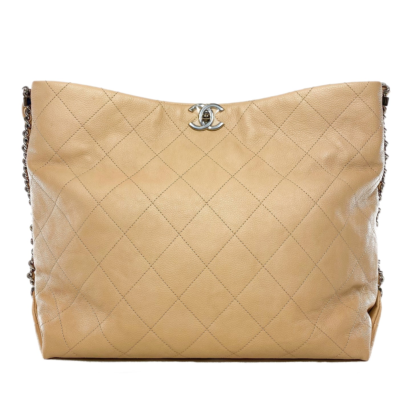 Chanel Beige Braided With Style Large Hobo Bag