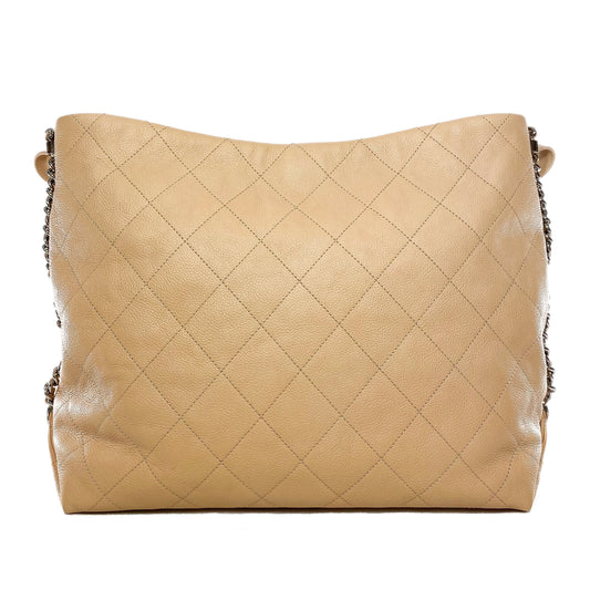 Chanel Beige Braided With Style Large Hobo Bag