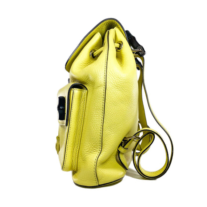 Gucci Yellow Bamboo Tassel Backpack