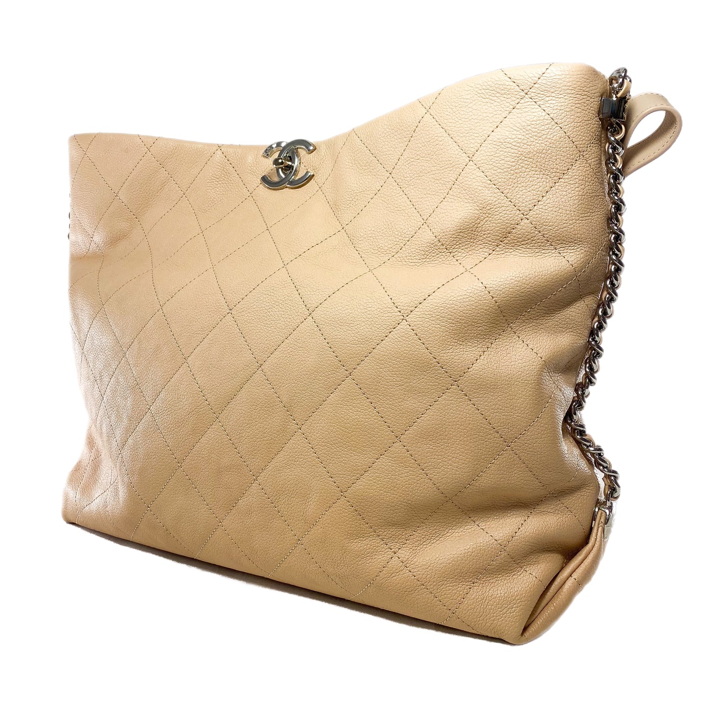 Chanel Beige Braided With Style Large Hobo Bag